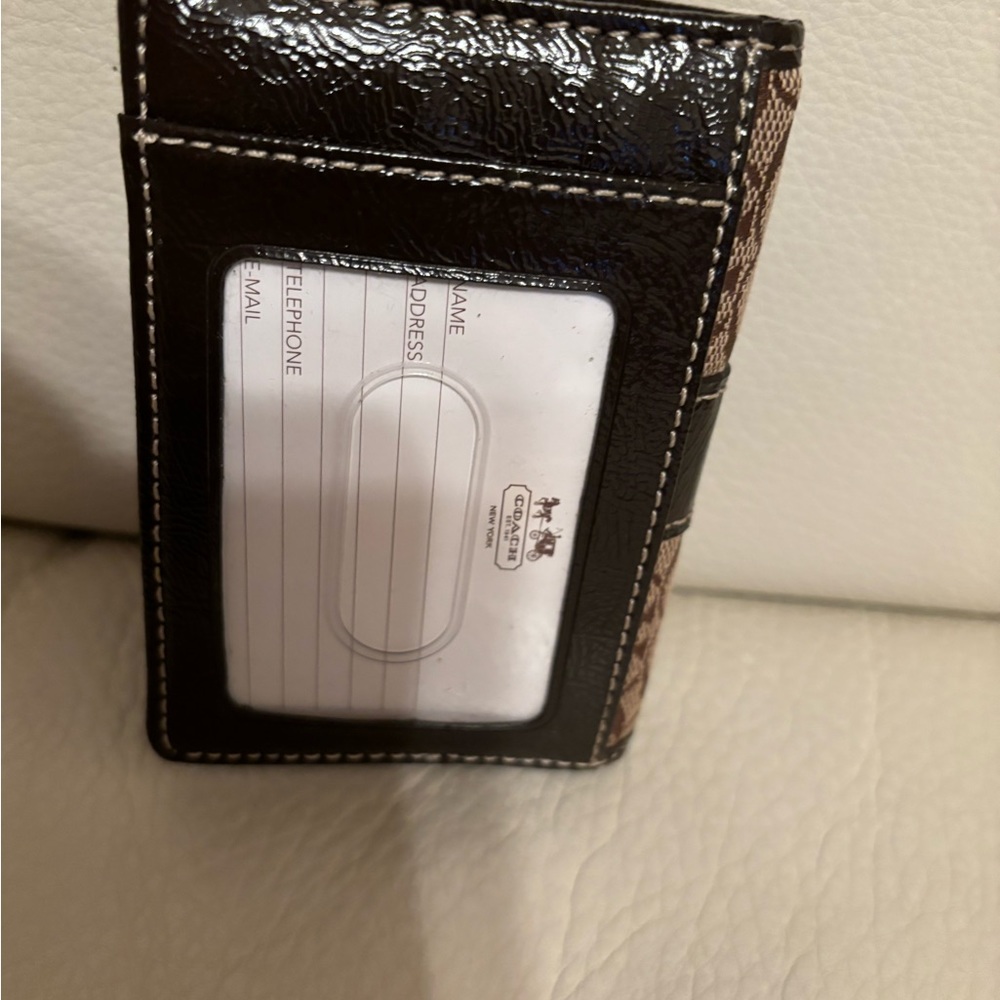 Coach Brown and Tan Signature Wallet - Picture 2 of 2
